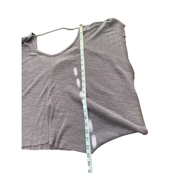 Free People Purple Lagenlook Slouchy Oversized Swing Shirt Size Medium - Picture 8 of 8